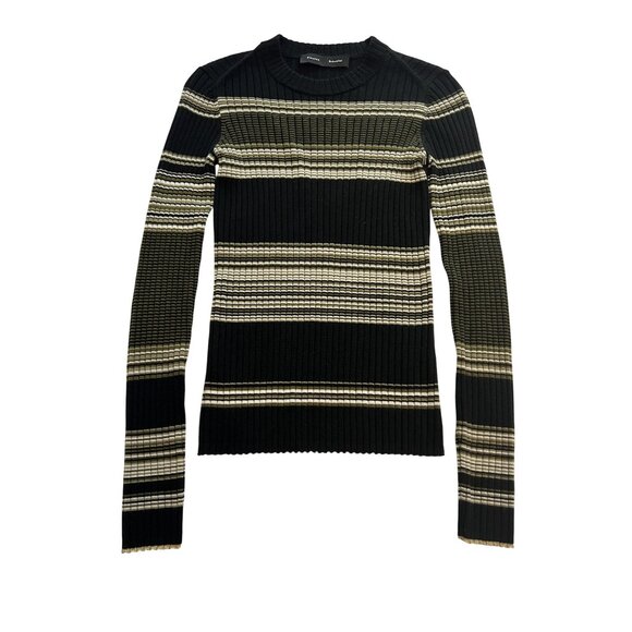 Proenza Schouler Long Sleeve Crew Neck Top in Black - Picture 1 of 7